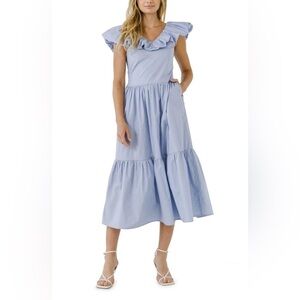 Ruffle Midi Dress by English Factory size M